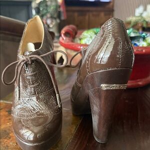 Michael Kors Dark Brown Patent Leather Heels
